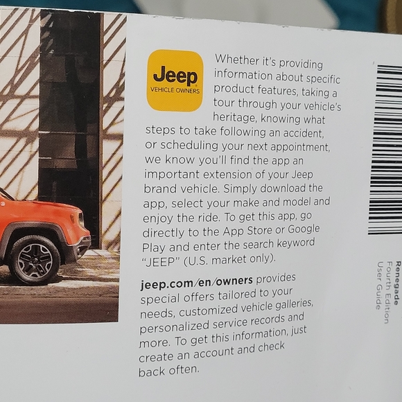 2017 Jeep Renegade User Guide - Replacement Jeep Users Manual Great Condition - Picture 6 of 8